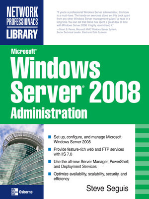 cover image of Microsoft Windows Server 2008